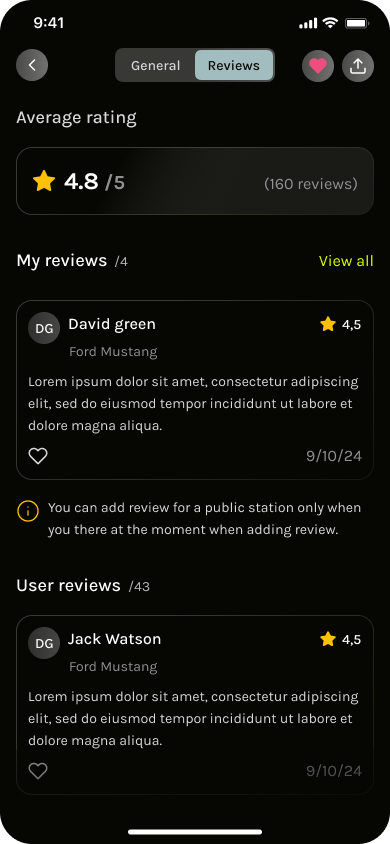 Review Feature